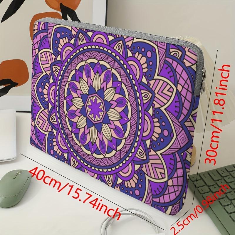 Soft Laptop Computer Bag Tablet Computer Cover Pink Purple Lotus