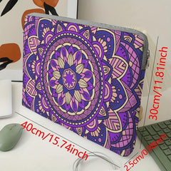 Soft Laptop Computer Bag Tablet Computer Cover Pink Purple Lotus