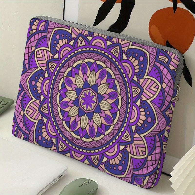 Soft Laptop Computer Bag Tablet Computer Cover Pink Purple Lotus
