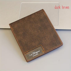 Men's PU Leather Short Wallet Large Capacity Card Holder