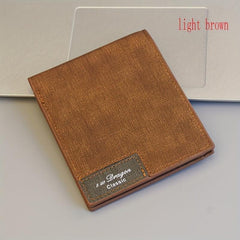 Men's PU Leather Short Wallet Large Capacity Card Holder