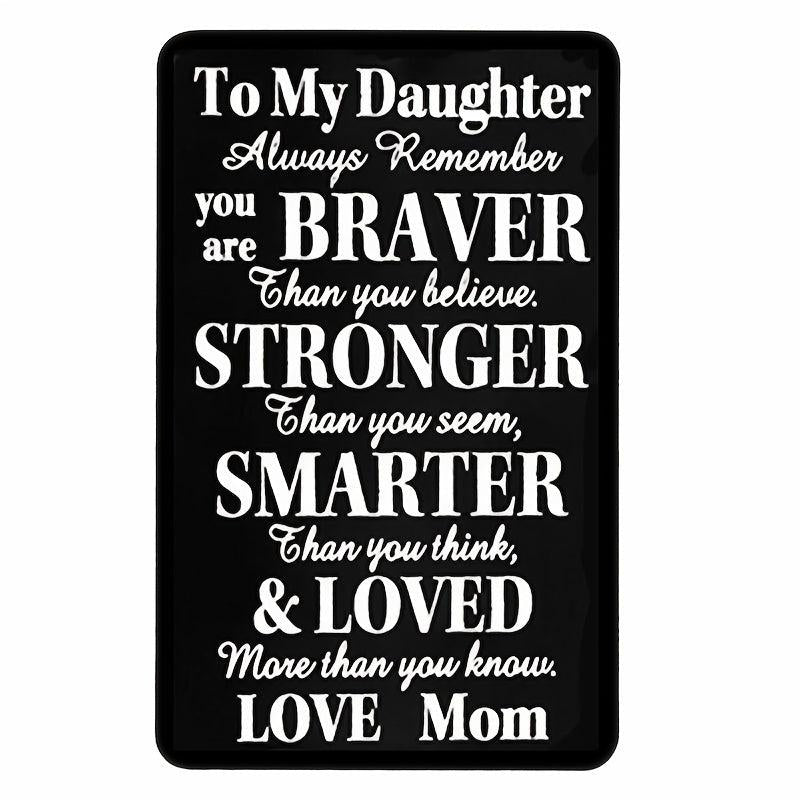 Engraved Metal Wallet Card Note for Son or Daughter