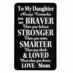 Engraved Metal Wallet Card Note for Son or Daughter