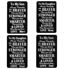 Engraved Metal Wallet Card Note for Son or Daughter