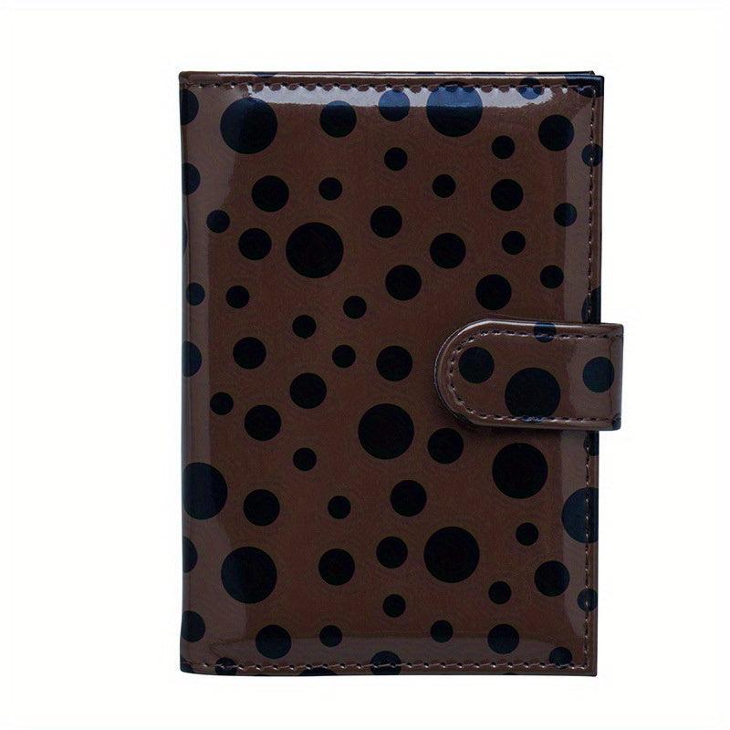 Men's Small Dot Passport Holder with 3 Card Slots