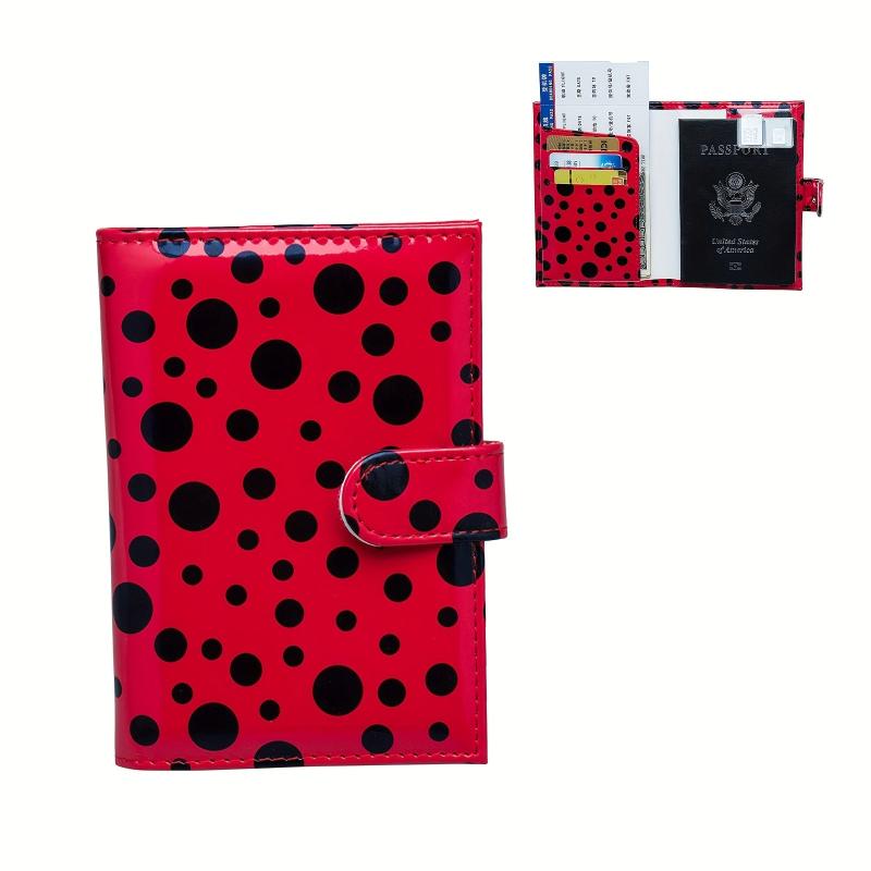 Men's Small Dot Passport Holder with 3 Card Slots