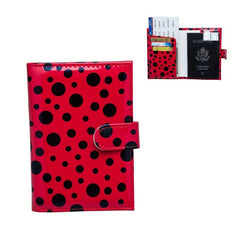 Men's Small Dot Passport Holder with 3 Card Slots