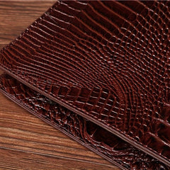 Men's Crocodile Pattern Clutch Envelope Bag Leather Handbag