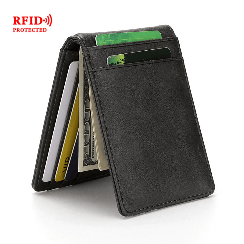 Men's Slim RFID Blocking Leather Wallet