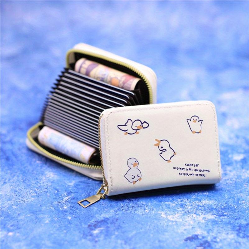 Card Holder Wallet PU Leather Credit Card Case 18 Card Slots Zipper Bag