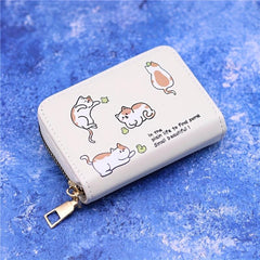 Card Holder Wallet PU Leather Credit Card Case 18 Card Slots Zipper Bag