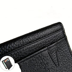 Ultra Thin Cow Leather Wallet Anti Theft Men's Card Bag Real Leather Wallet