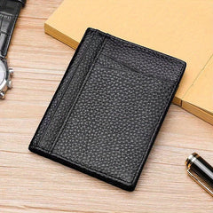Ultra Thin Cow Leather Wallet Anti Theft Men's Card Bag Real Leather Wallet