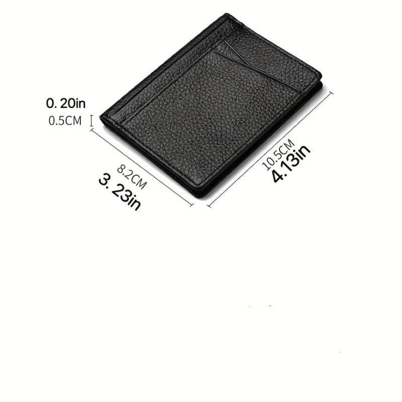 Ultra Thin Cow Leather Wallet Anti Theft Men's Card Bag Real Leather Wallet