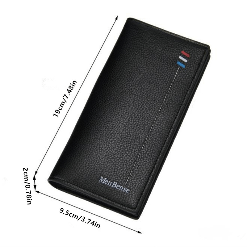 Men's Long Wallet Magnetic Buckle Envelope Large Capacity