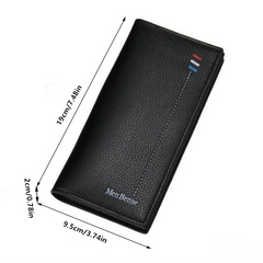 Men's Long Wallet Magnetic Buckle Envelope Large Capacity