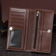 Men's Long Wallet Magnetic Buckle Envelope Large Capacity