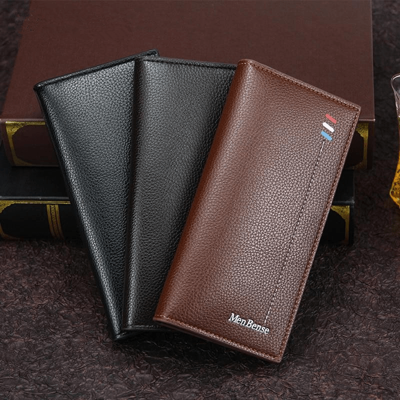 Men's Long Wallet Magnetic Buckle Envelope Large Capacity