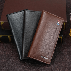 Men's Long Wallet Magnetic Buckle Envelope Large Capacity