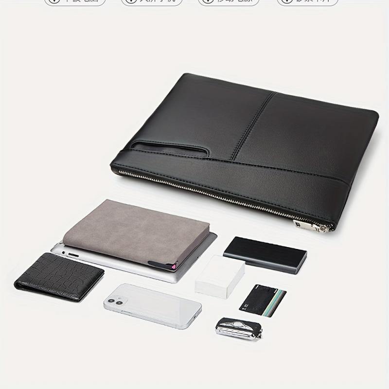 Men's Clutch Bag PU Leather Handbag Wallet Waterproof Business Mobile Phone Bag