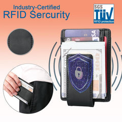 RFID Blocking Money Clip Wallet Men's Minimalist Front Pocket Wallet