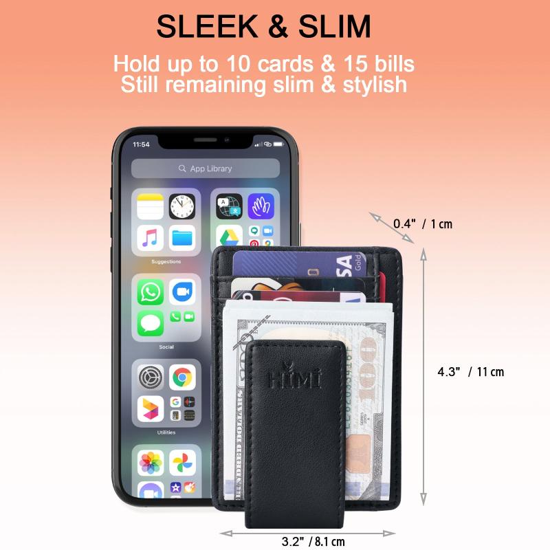 RFID Blocking Money Clip Wallet Men's Minimalist Front Pocket Wallet