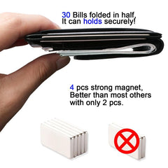 RFID Blocking Money Clip Wallet Men's Minimalist Front Pocket Wallet
