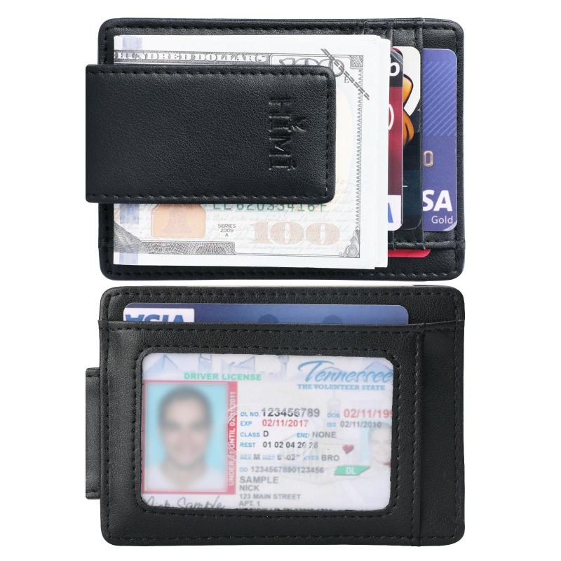 RFID Blocking Money Clip Wallet Men's Minimalist Front Pocket Wallet