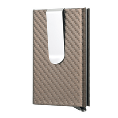 Men's Aluminum Alloy PU Card Holder with Money Clip