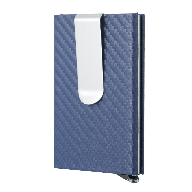 Men's Aluminum Alloy PU Card Holder with Money Clip