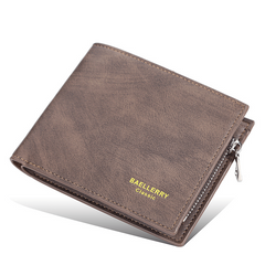 Men's Bifold PU Leather Wallet Coin Purse
