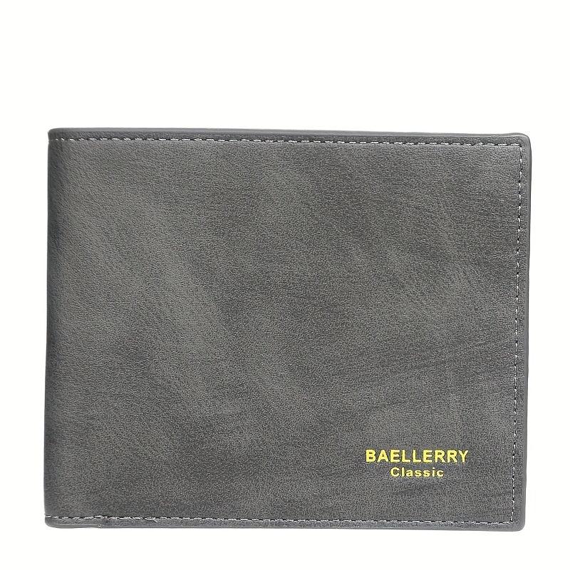 Men's Bifold PU Leather Wallet Coin Purse