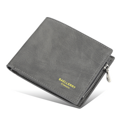 Men's Bifold PU Leather Wallet Coin Purse