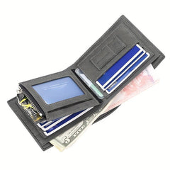 Men's Bifold PU Leather Wallet Coin Purse