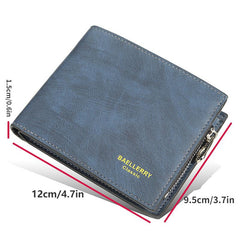 Men's Bifold PU Leather Wallet Coin Purse