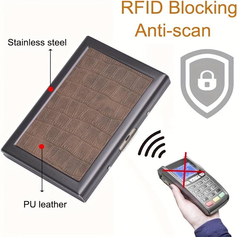 Men's RFID Blocking Credit Card Holder Stainless Steel Card Holder