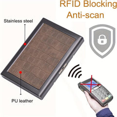 Men's RFID Blocking Credit Card Holder Stainless Steel Card Holder