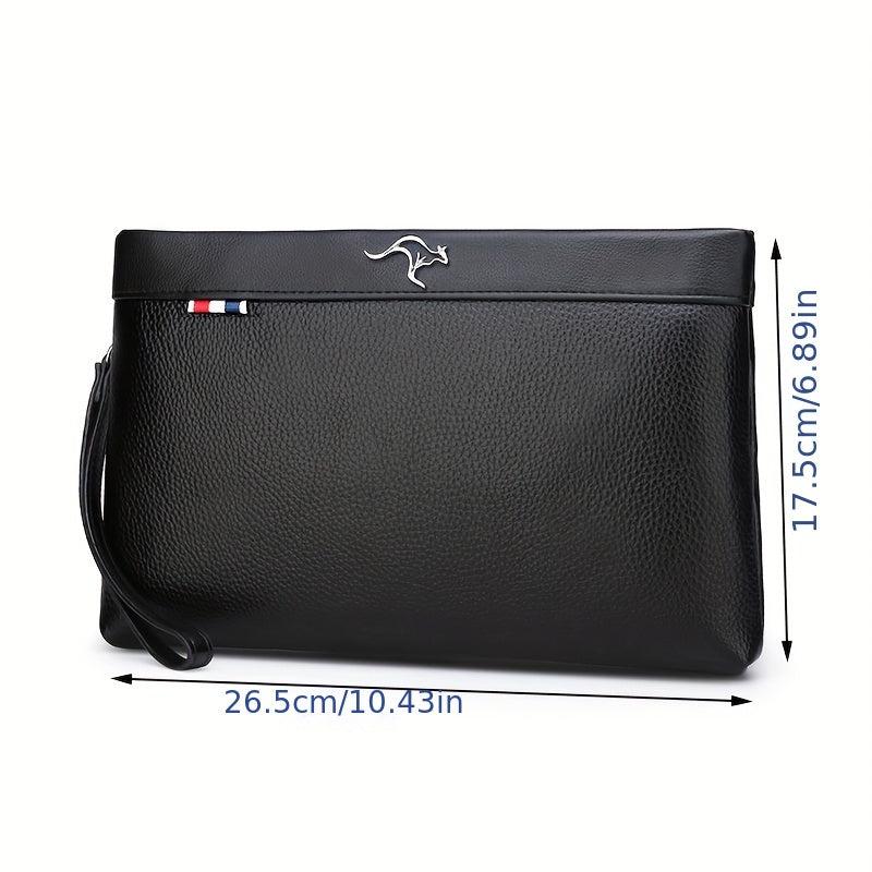 Men's Envelope Clutch Bag Large Capacity PU Handbag For Business
