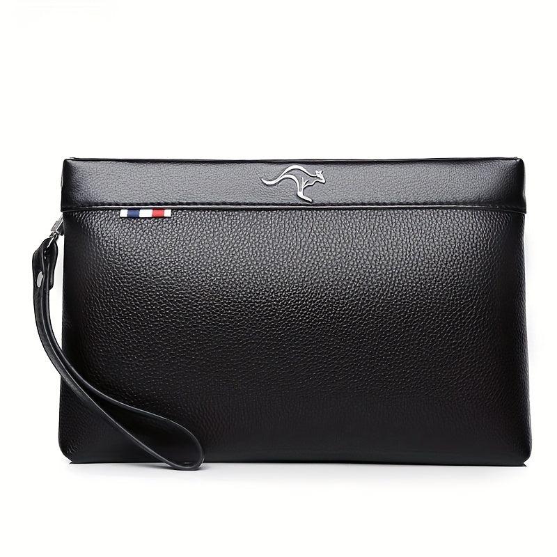 Men's Envelope Clutch Bag Large Capacity PU Handbag For Business