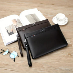 Men's Envelope Clutch Bag Large Capacity PU Handbag For Business