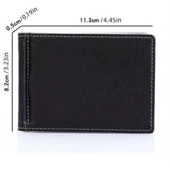 Men's Business PU Leather Short Wallet Credit Card Holder