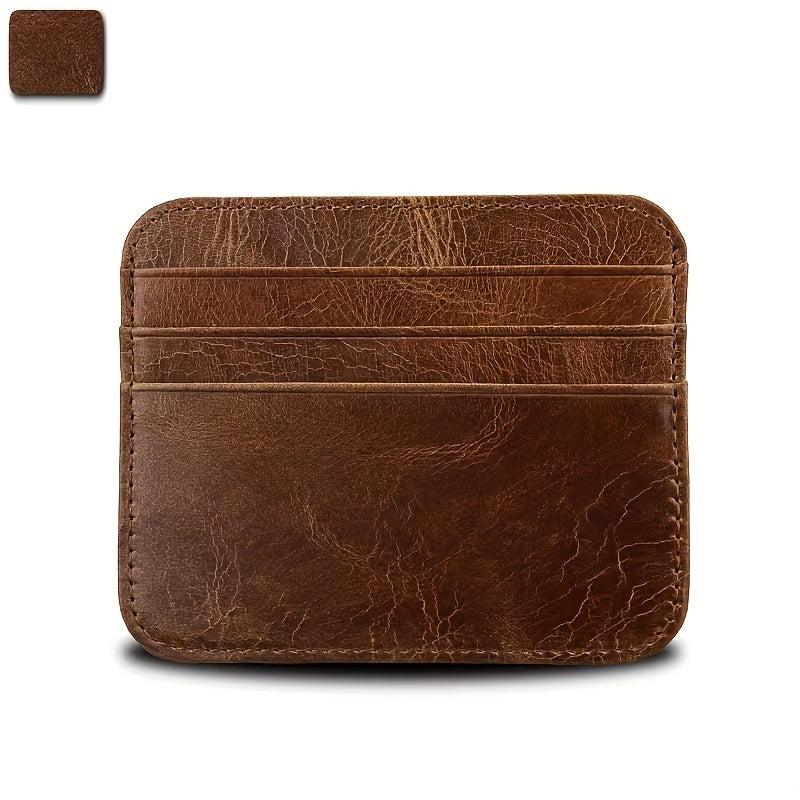 Vintage Men's Leather Wallet Card Bag Cow Leather Wallet Card Holder