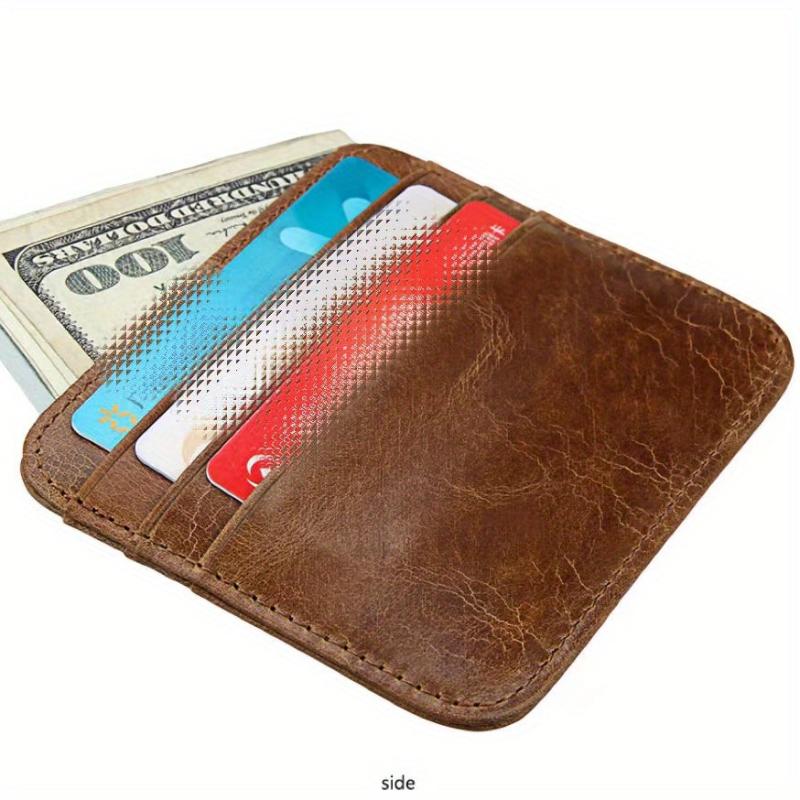 Vintage Men's Leather Wallet Card Bag Cow Leather Wallet Card Holder