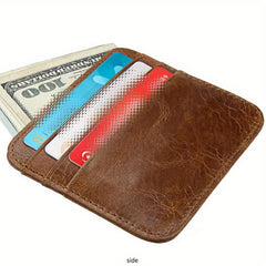 Vintage Men's Leather Wallet Card Bag Cow Leather Wallet Card Holder