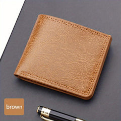 Men's Short Casual Wallets With Driver's Leather Wallet