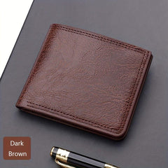 Men's Short Casual Wallets With Driver's Leather Wallet