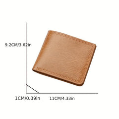 Men's Short Casual Wallets With Driver's Leather Wallet