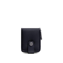 Men's Zippered Credit Card Wallet with Multiple Card Slots