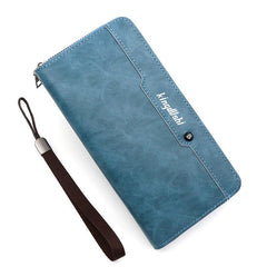 Men's Business Long Wallet Zipper Clutch Bag Mobile Phone Bag