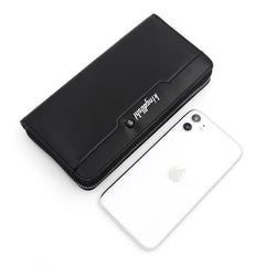 Men's Business Long Wallet Zipper Clutch Bag Mobile Phone Bag